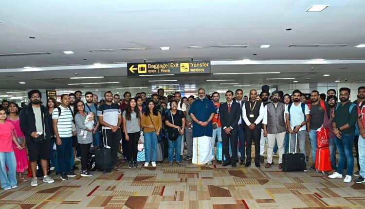 The first charter flight carrying 212 Indian nationals from war-battered Israel landed at Delhi Airport on Friday under Government's 'Operation Ajay' initiative.
