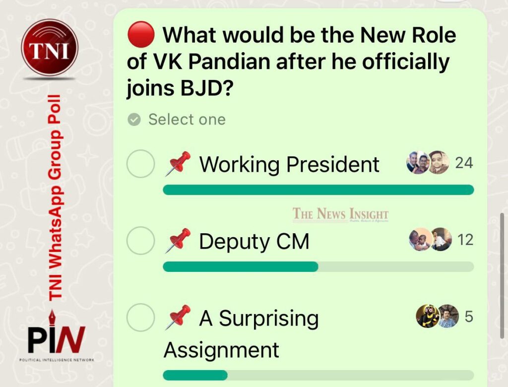 TNI WhatsApp Poll on VK Pandian’s Next Assignment