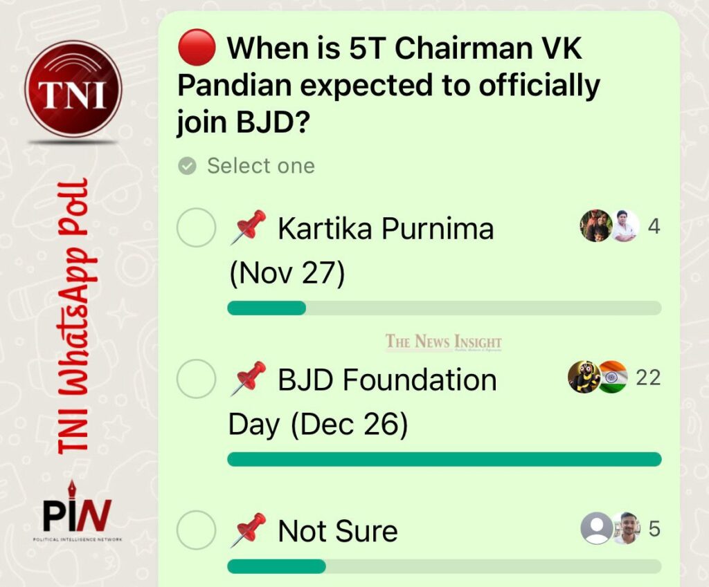 TNI WhatsApp Poll: Debate on VK Pandian joining BJD