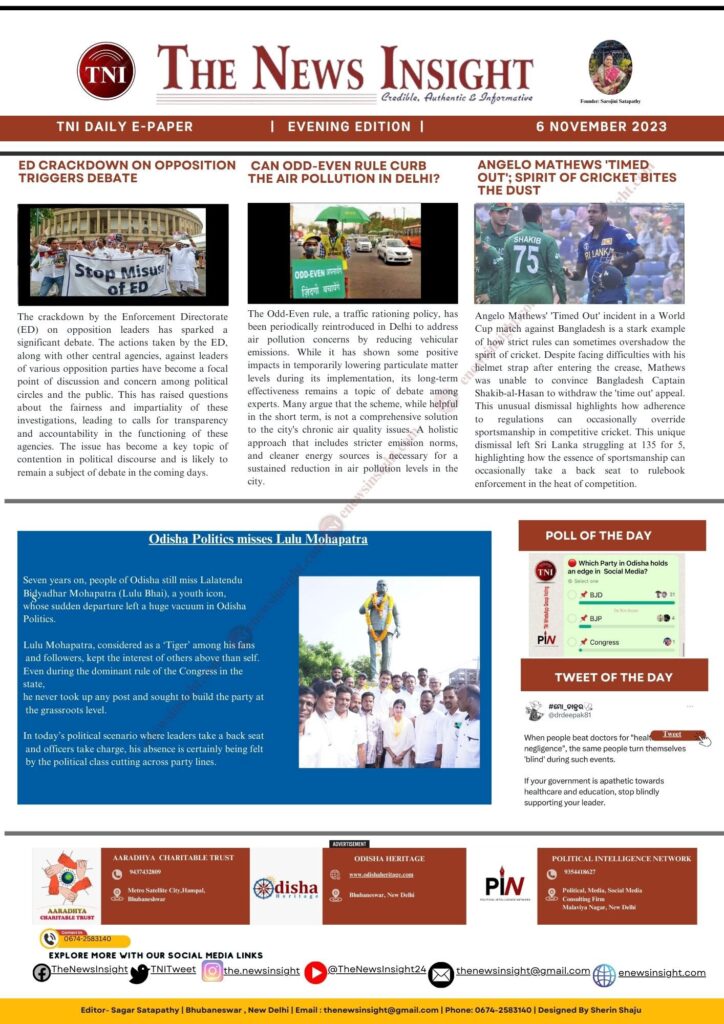 TNI Daily E-paper – November 06, 2023 