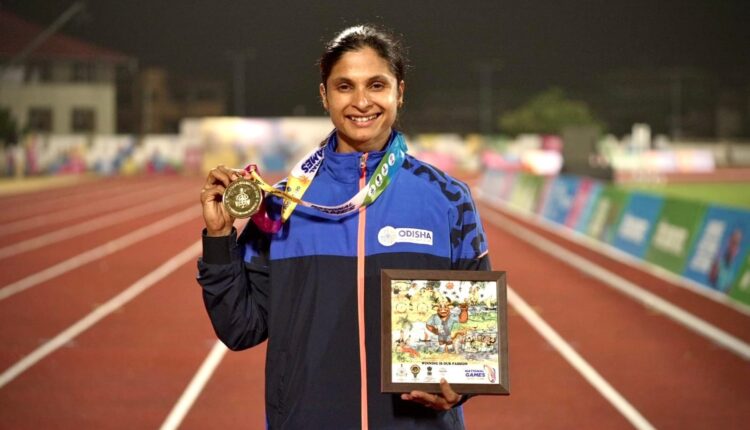 Odisha's ace sprinter Srabani Nanda won Gold Medal in Women’s 200m at the ongoing 37th National Games in Goa