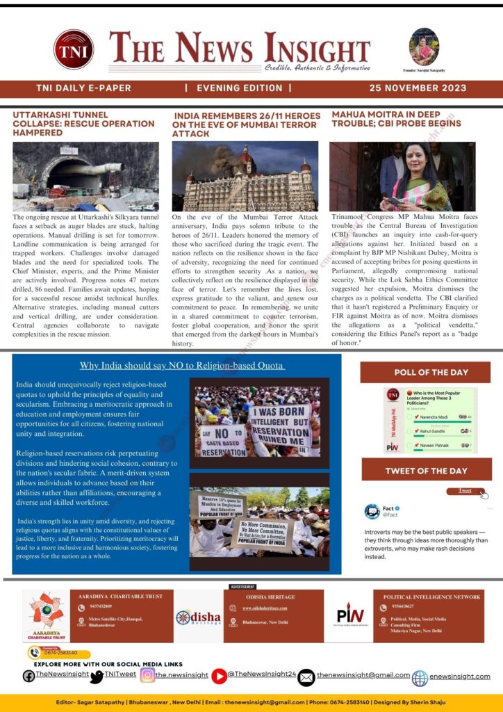 TNI Daily Epaper – November 25, 2023 