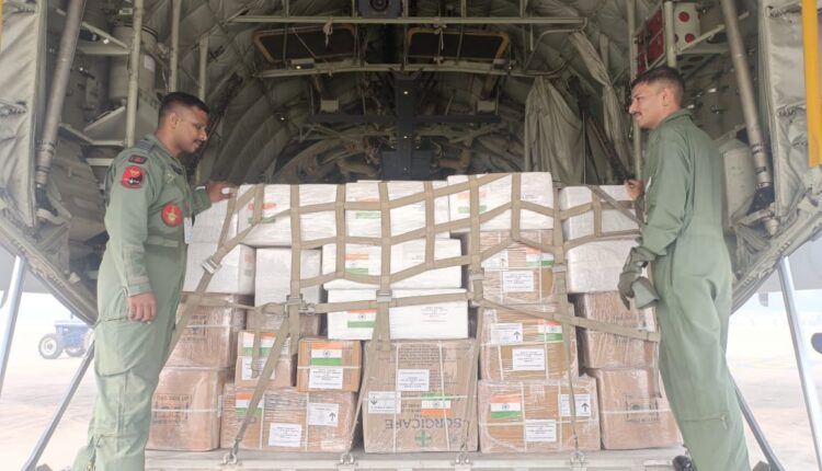 Humanitarian Relief Mission for Nepal continues by IAF. Relief load airlifted till now exceeds 21 tonnes: Indian Air Force.