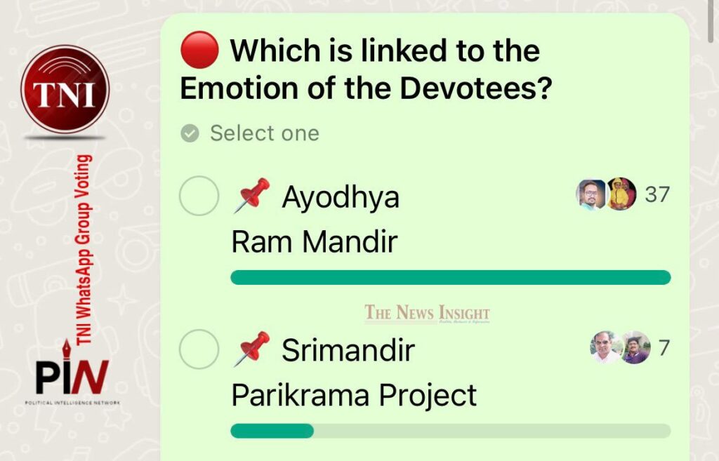 TNI WhatsApp Group Voting on Ram Mandir and Srimandir Project
