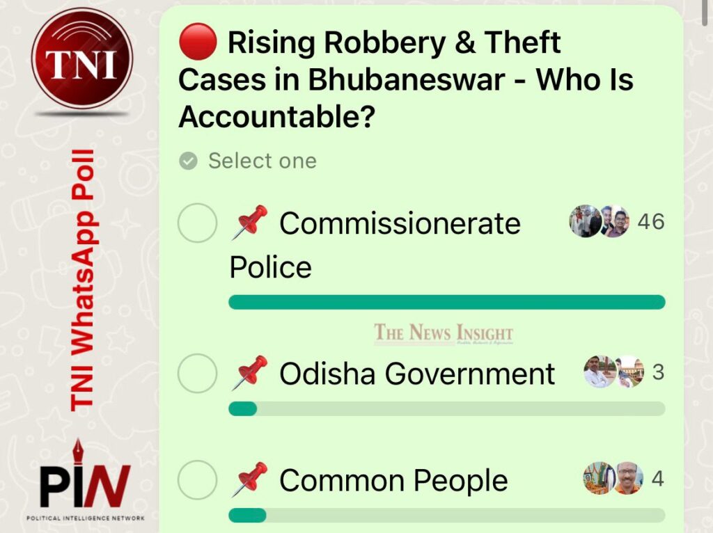 TNI WhatsApp Poll on rising Robbery & Theft cases in Bhubaneswar