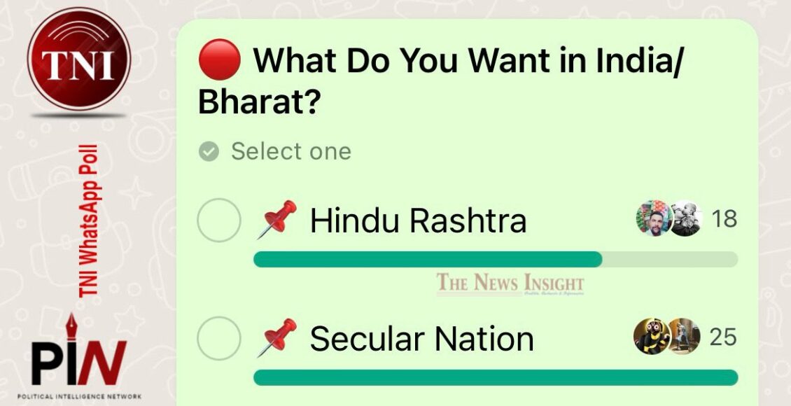 TNI WhatsApp Poll on row over India’s name Hindu Rashtra/Secular Nation