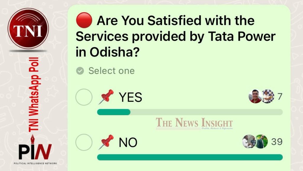 TNI WhatsApp Poll Tata Power Service in Odisha