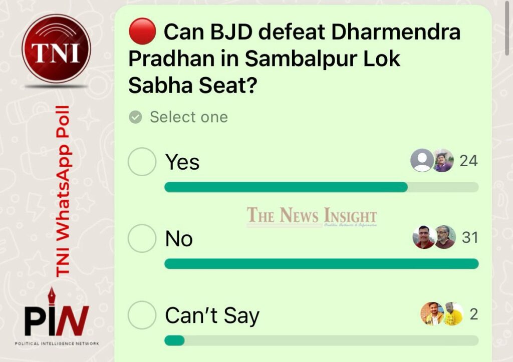 TNI WhatsApp Poll: Can BJD defeat Dharmendra Pradhan?