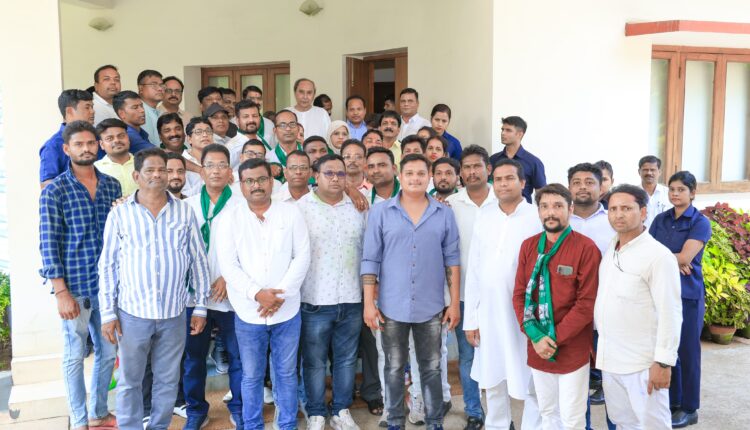 Congress MLA Suresh Routray’s son Manmath Routray joined BJD ahead of elections and met CM and party chief Naveen Patnaik.