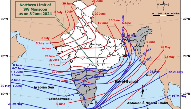 Southwest Monsoon has set in over Odisha today. It covered some parts of Malkangiri district of Odisha.