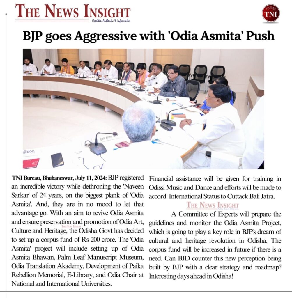 BJP goes aggressive with Odia Asmita push