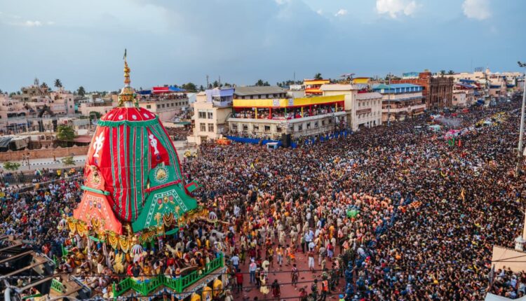 Ratha Jatra: Pulling of chariots of Mahaprabhu Jagannath, Lord Balabhadra and Devi Subhadra underway in Puri.