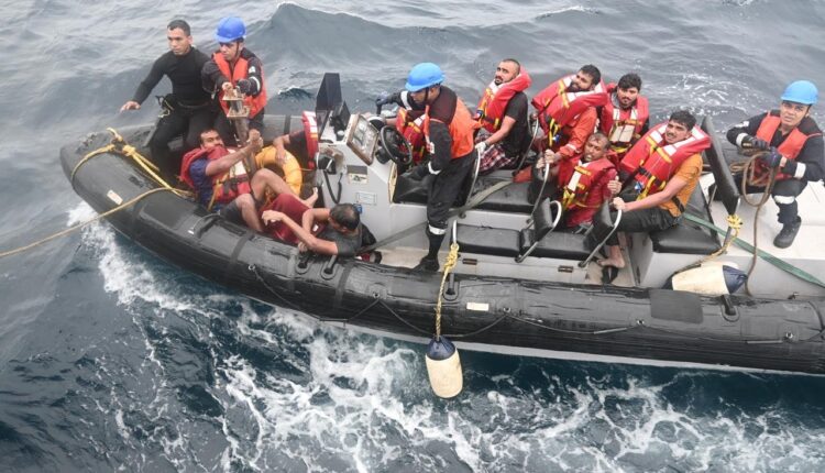 Oil tanker capsize off Oman: Eight Indian and one Sri Lankan crew member rescued by Indian Navy warship INS Teg.