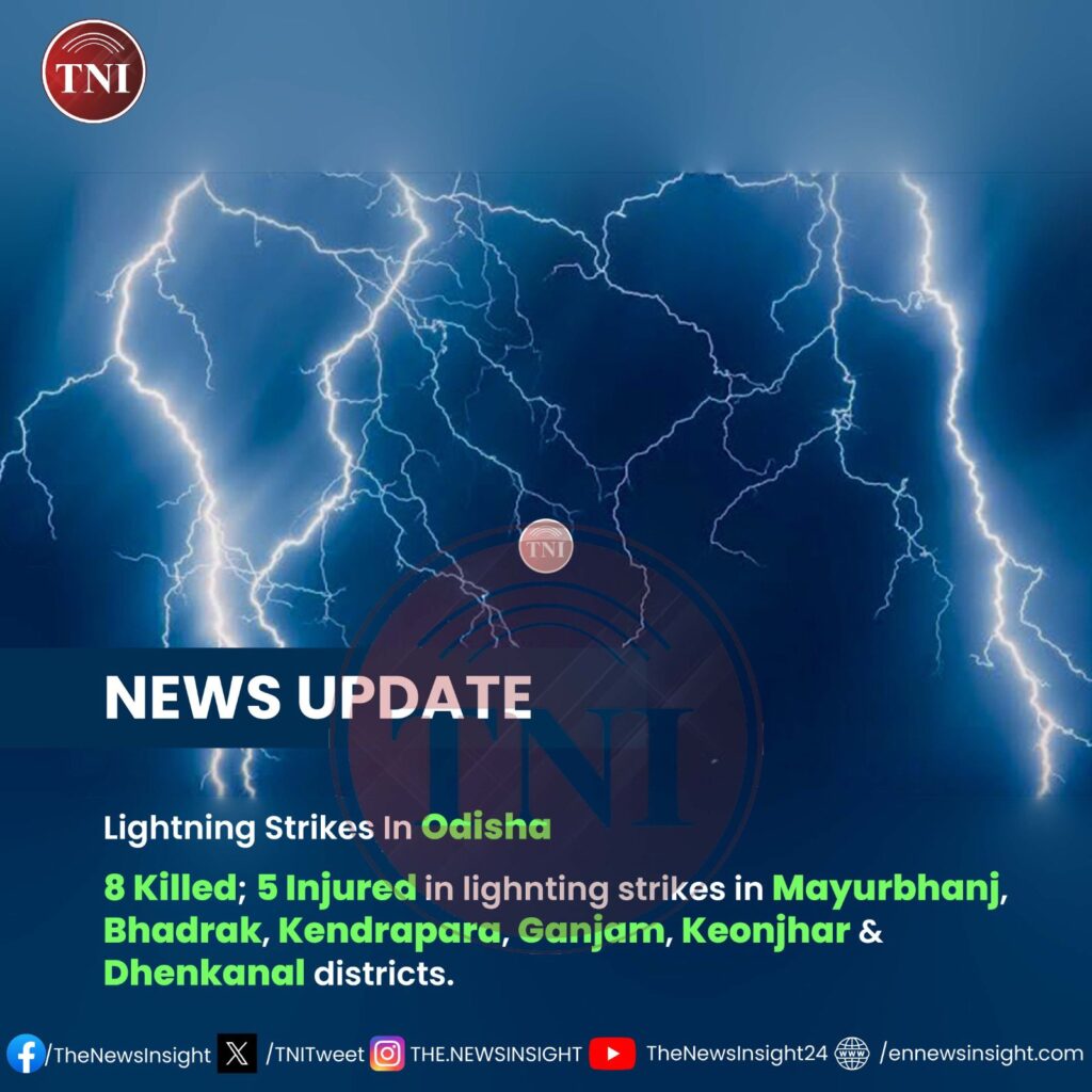 8 killed; 5 injured in lightning strikes in Odisha