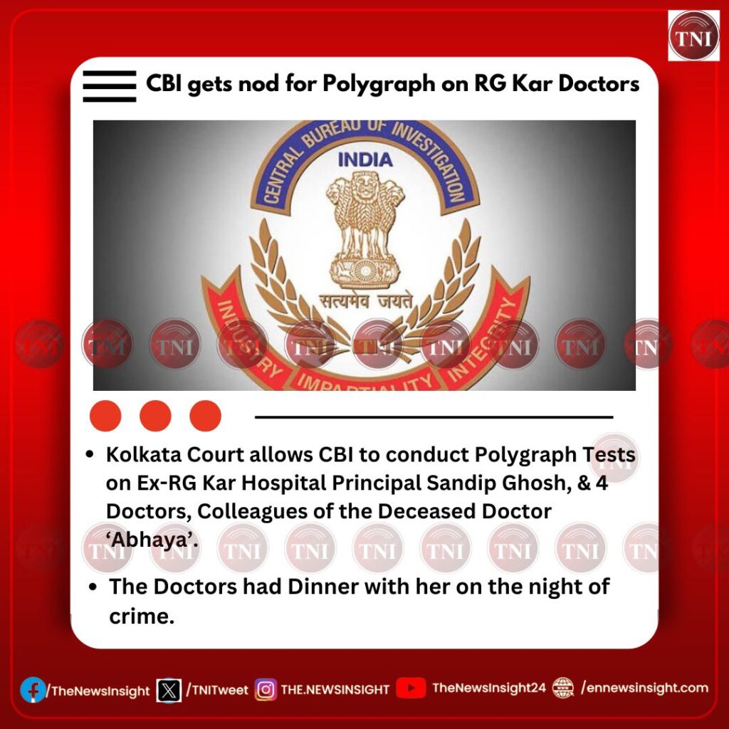 Kolkata Court allows CBI to conduct Polygraph Tests on Ex-RG Kar Hospital Principal Sandip Ghosh, 4 Doctors, Colleagues of the Deceased Doctor ‘Abhaya’.