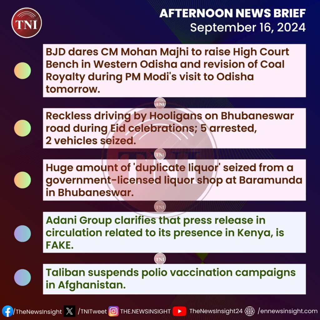 TNI Afternoon News Brief The News Insight