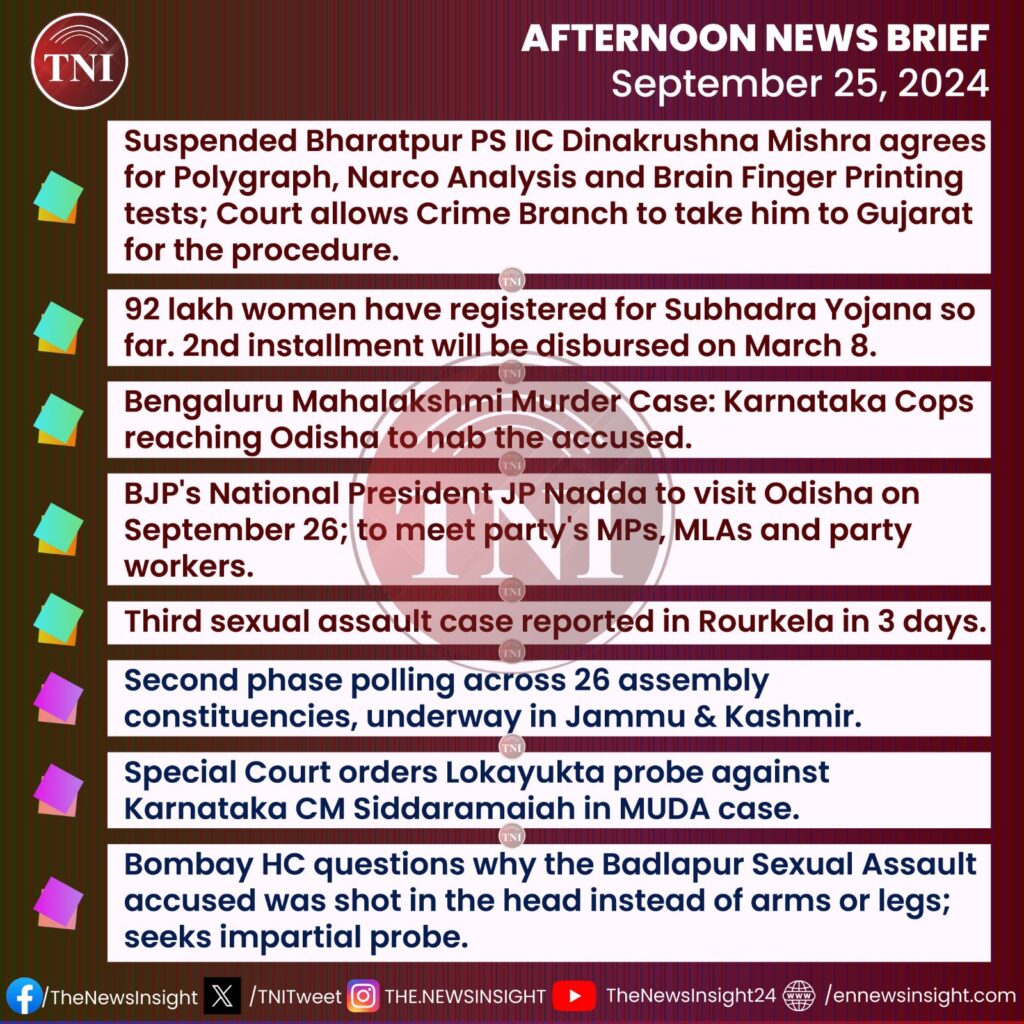 TNI Afternoon News Brief – September 25, 2024