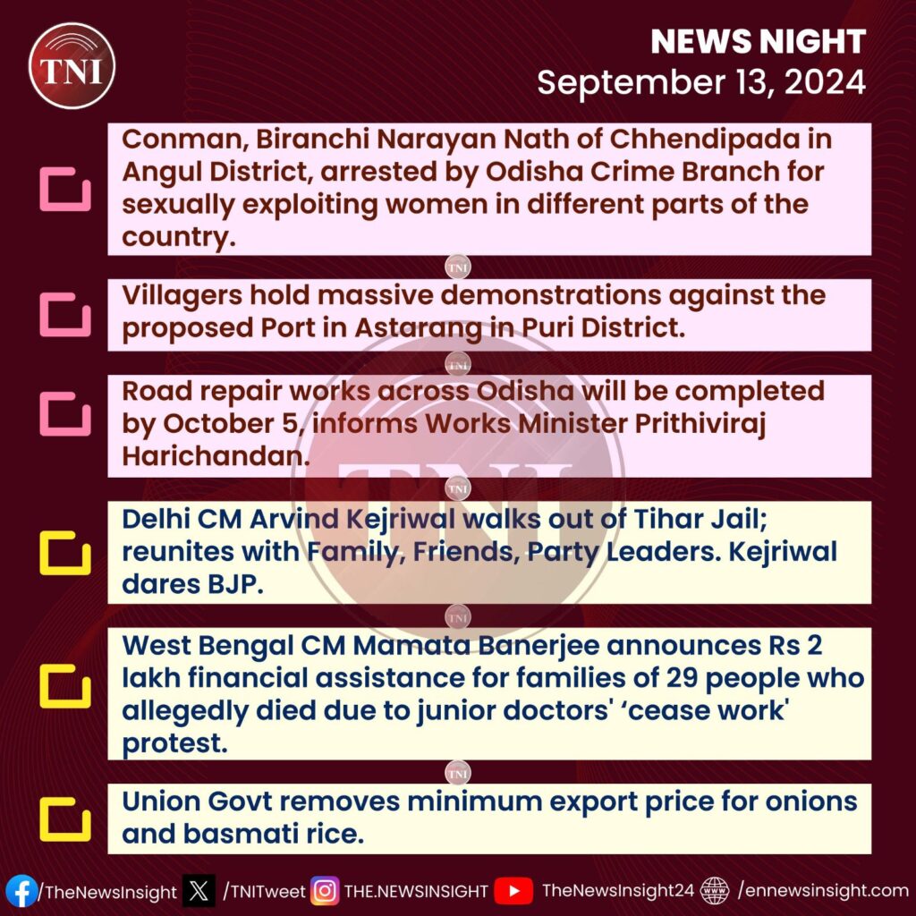 TNI News Night - September 13, 2024