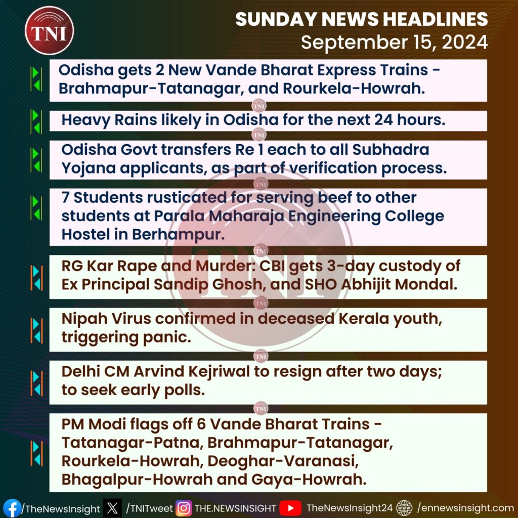 TNI Sunday News Headlines