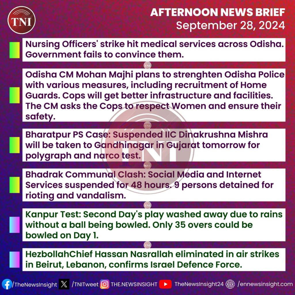 TNI Afternoon News Brief – September 28, 2024