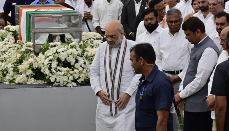 Union Minister Amit Shah offered last respects to the industrialist, Ratan Tata representing the Govt as PM Modi is leaving for Laos.