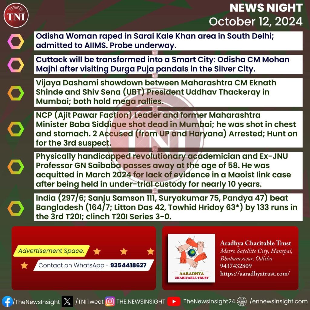 TNI News Night - October 12, 2024