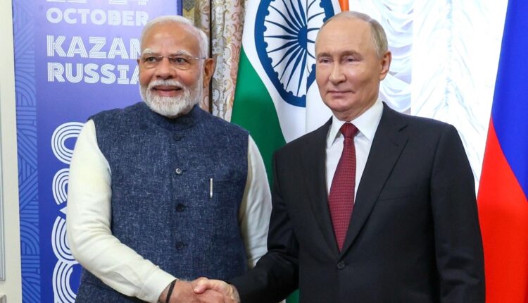 PM Narendra Modi and Russian President Vladimir Putin hold bilateral meeting in Kazan, Russia, on the sidelines of the 16th BRICS Summit.