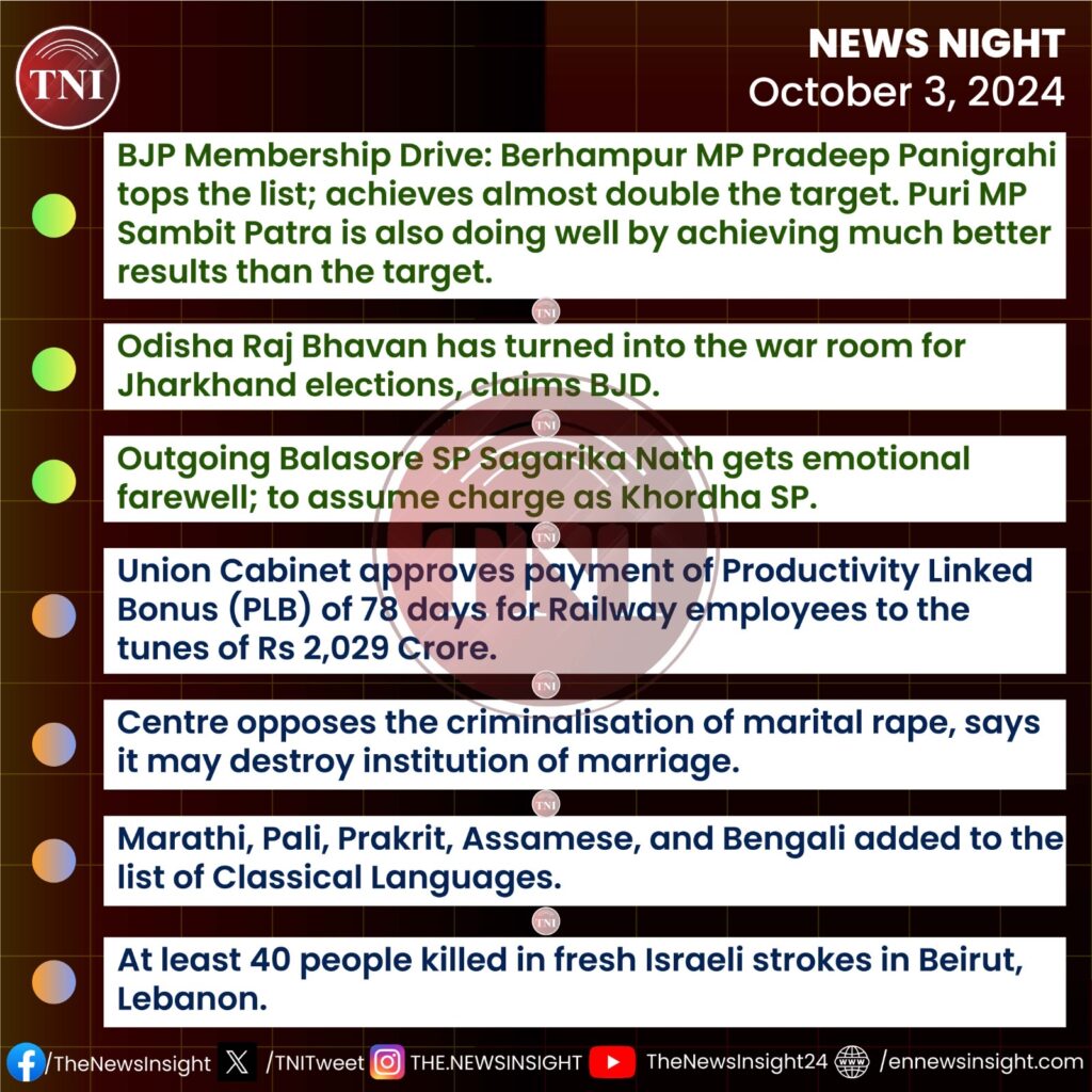 TNI News Night - October 3, 2024