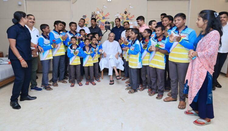 BJD President Naveen Patnaik celebrated his Birthday with BJD leaders and school children at Naveen Niwas. Naveen turns 78.