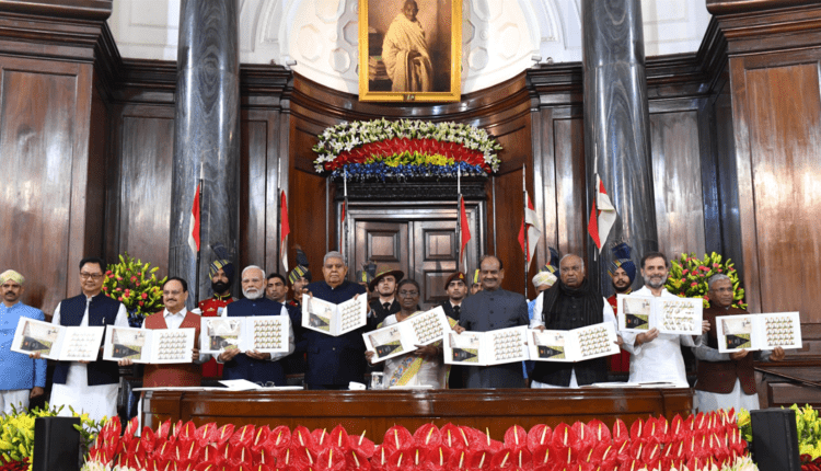 President Droupadi Murmu graced the commemoration of 75 years of adoption of the Constitution of India at Samvidhan Sadan.