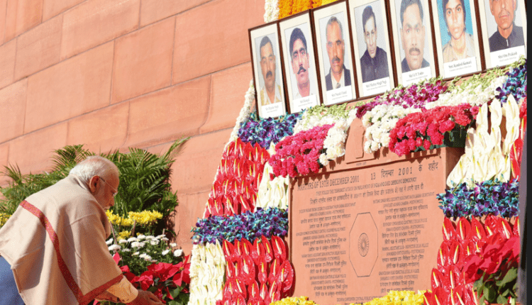 President Droupadi Murmu, Vice President Jagdeep Dhankhar, PM Modi, Rahul Gandhi, Parliamentarians pay floral tributes to 2001 Parliament attack martyrs.