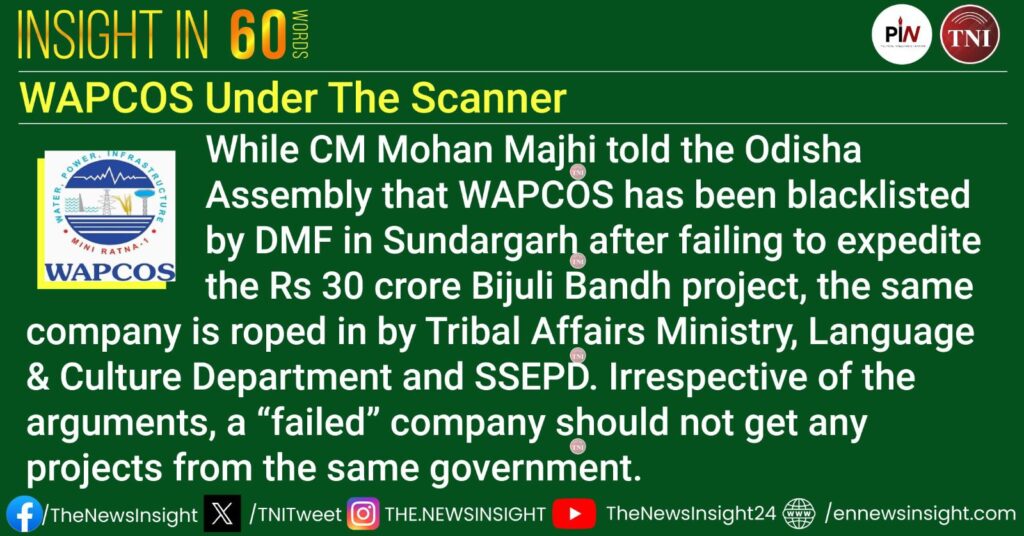 Insight In 60 Words: WAPCOS under the scanner