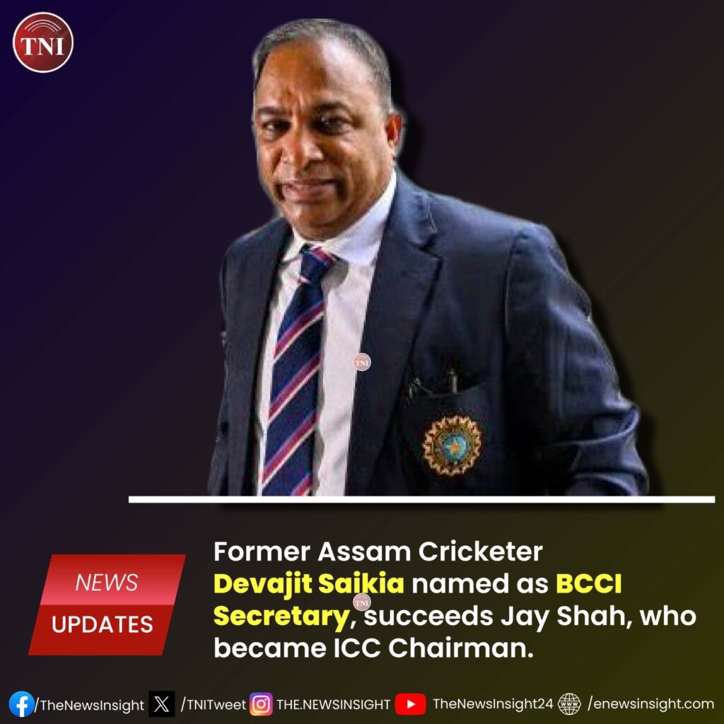 Former Assam Cricketer Devajit Saikia named as BCCI  Secretary