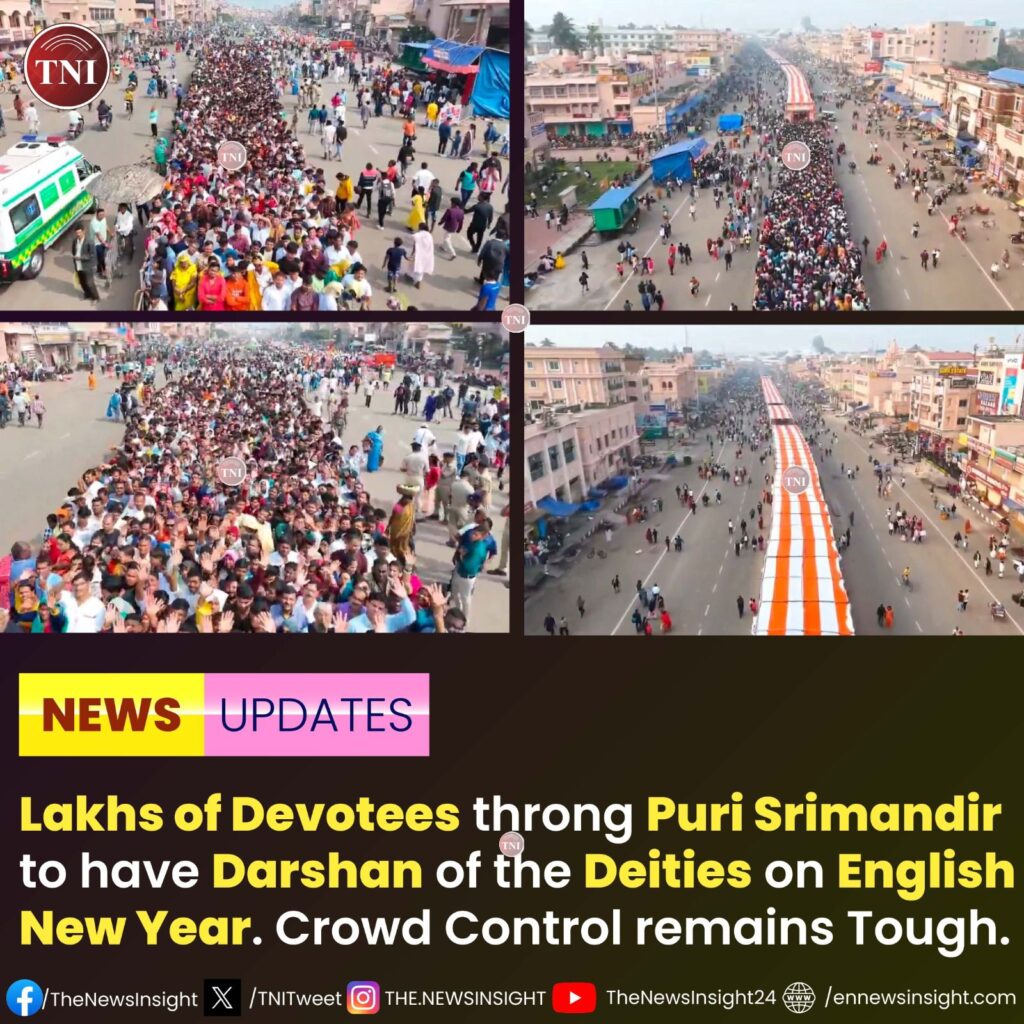 Sea of devotees throng Puri Srimandir on 1st day of New Year 