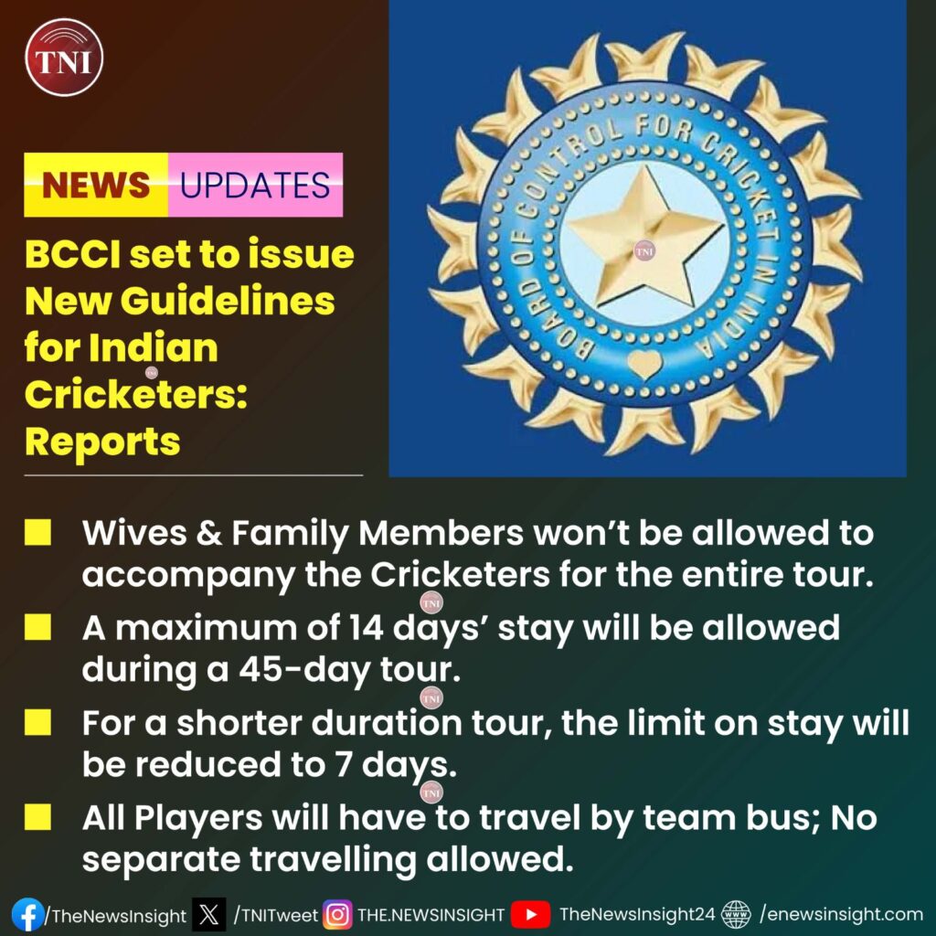 BCCI set to issue New Guidelines for Indian Cricketers: Reports 