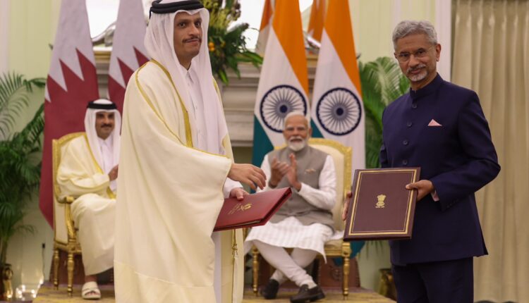 PM Modi, Amir of Qatar hold talks. India, Qatar aim to double trade to USD 28 billion over next five years.