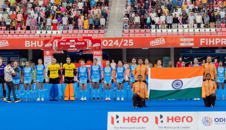 Indian Women’s Hockey Team defeated Germany 1-0 in the ongoing FIH Hockey Pro League 2024/25 clash at the Kalinga Stadium in Bhubaneswar.