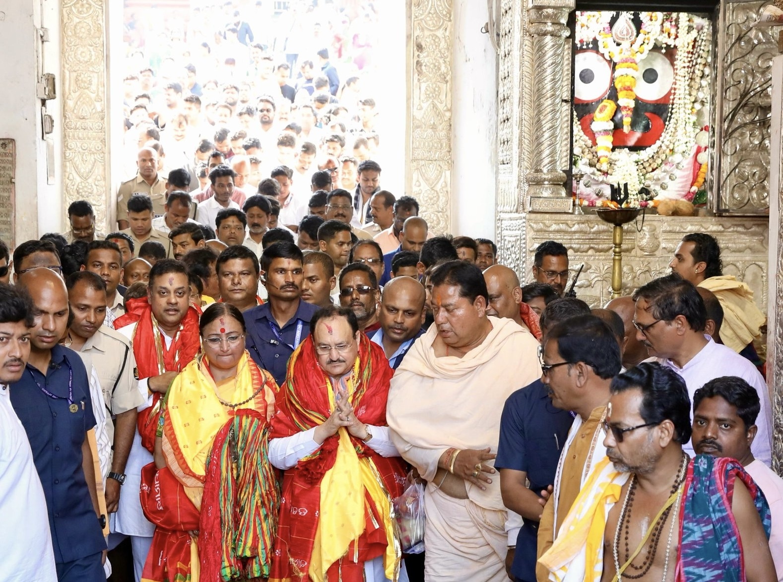 BJP’s National President and Union Health Minister JP Nadda pays obeisance to Lord Jagannatha during his Puri Visit.