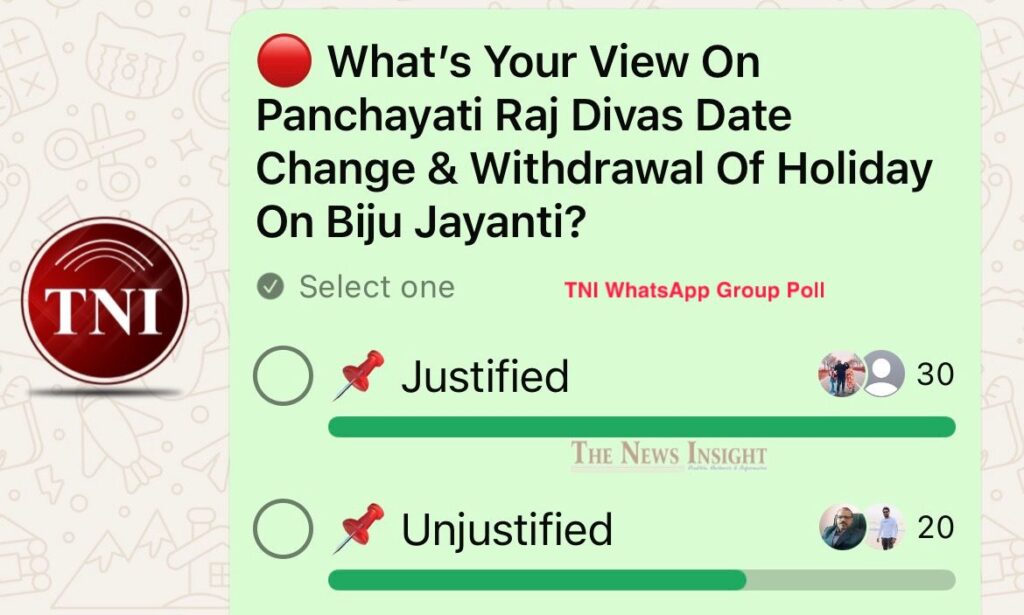 TNI WhatsApp Poll on Panchayati Raj Divas Date change