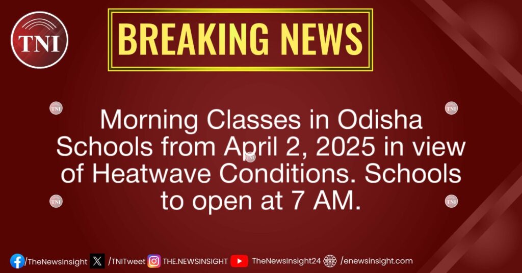 Morning Classes in Odisha Schools from April 2