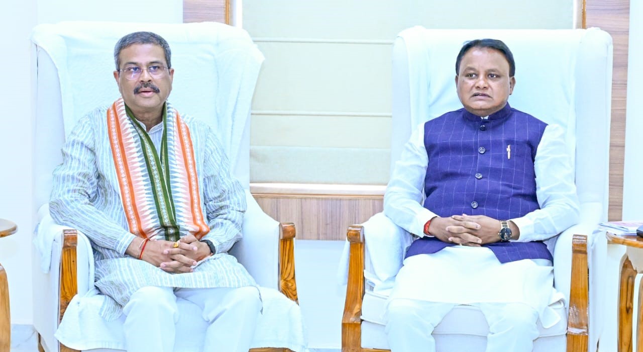 Key Meeting held at CM’s Residence; Dharmendra Pradhan Present