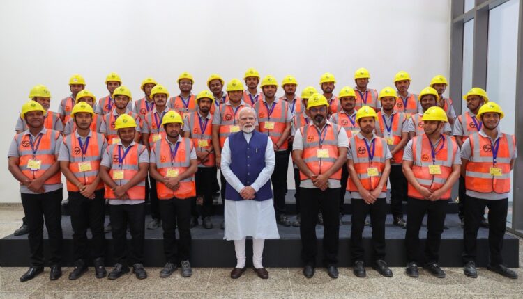 Prime Minister Narendra Modi dedicates Kartavya Bhawan to the Nation, bringing key ministries under one roof; interacts with Construction Workers.