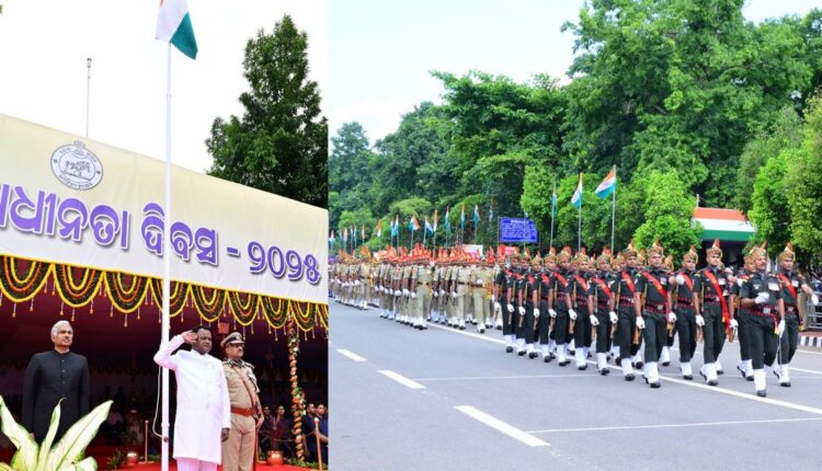 Odisha CM Mohan Charan Majhi hoisted the Tricolour on the 79th Independence Day in Bhubaneswar.