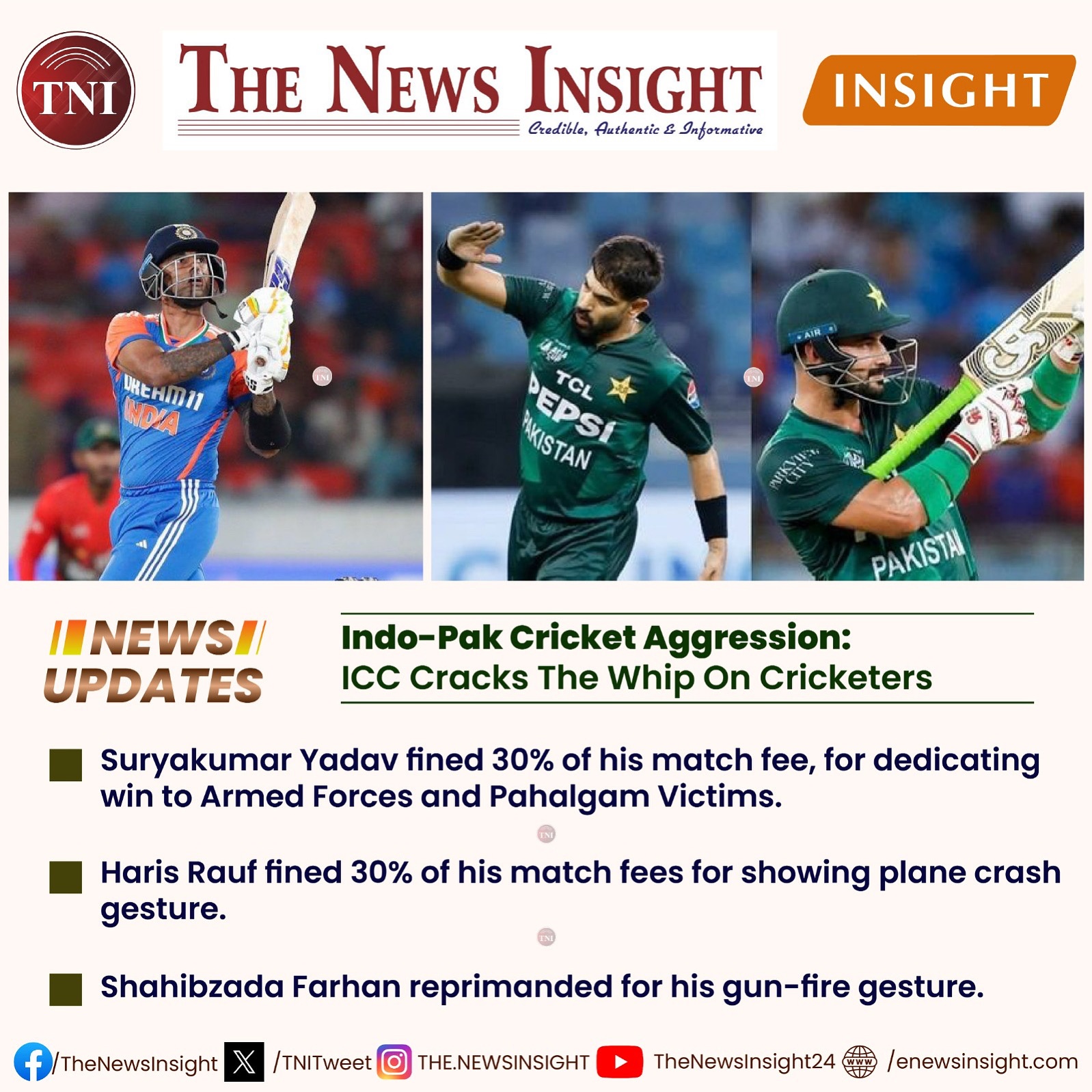 ICC Cracks The Whip on Indian, Pakistani Cricketers