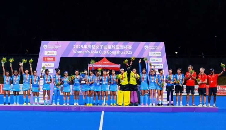 Indian Women’s Hockey Team clinched Silver Medal at Women’s Asia Cup 2025, in Hangzhou after a 1-4 loss against hosts China.