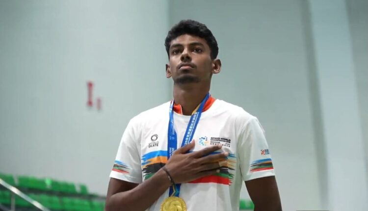 Anandkumar Velkumar creates history by becoming the first Indian to win a Gold medal at the 1000m Speed Skating World Championships 2025.
