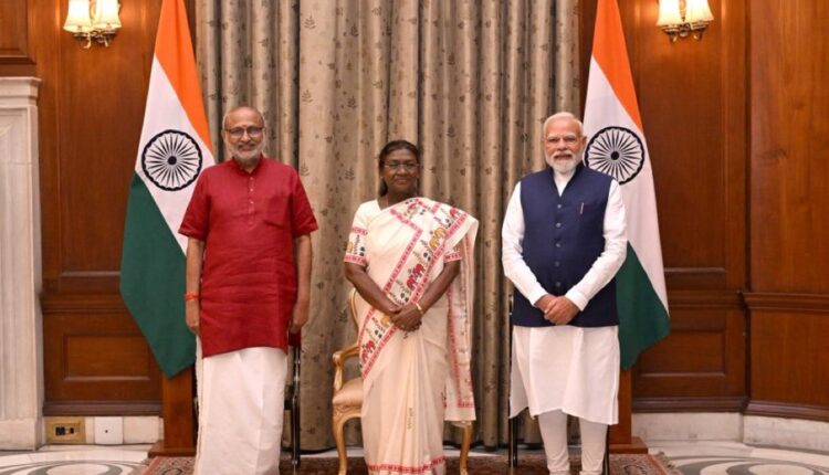 President Droupadi Murmu administered the Oath of Office of Vice President of India to C. P. Radhakrishnan. The ceremony was attended by Prime Minister Narendra Modi.