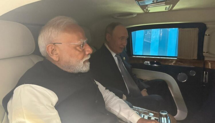 PM Modi, Putin travel together in same Car for Bilateral Meet