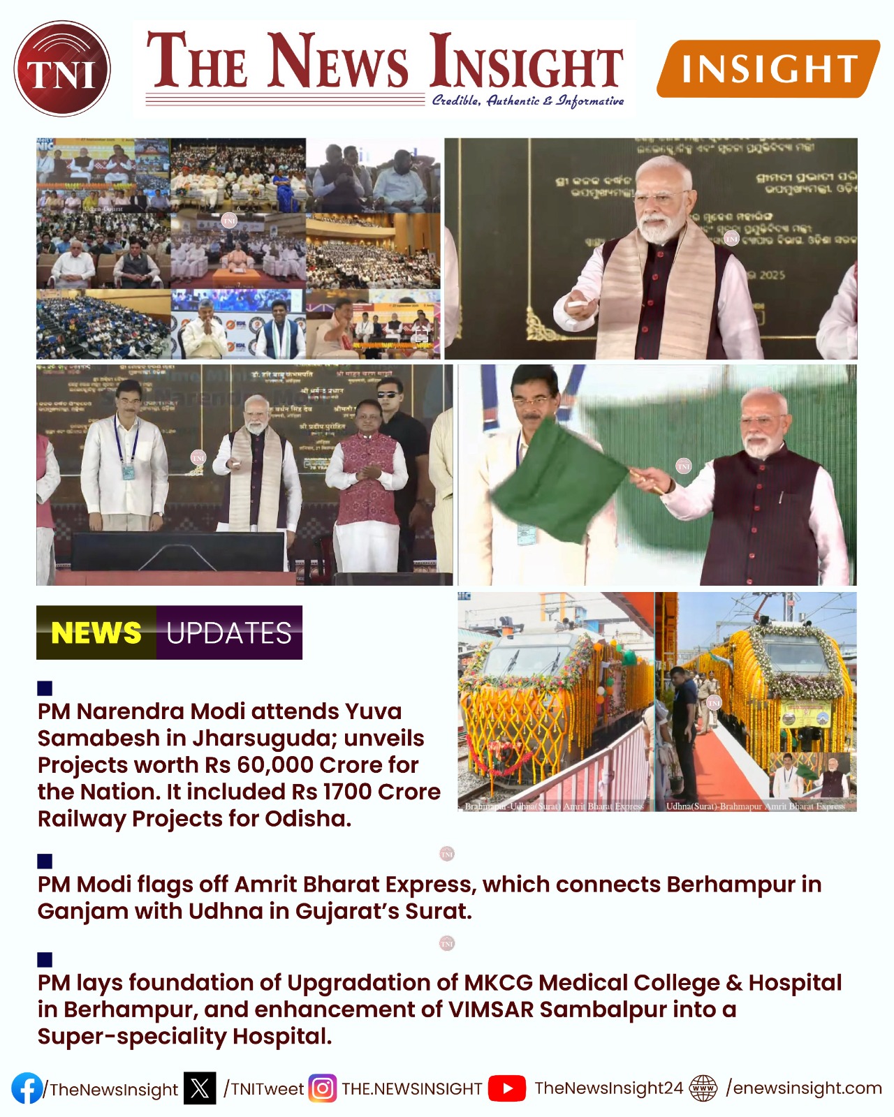 PM Modi in Jharsuguda; Unveils Projects worth Rs 60,000 Crore for Nation