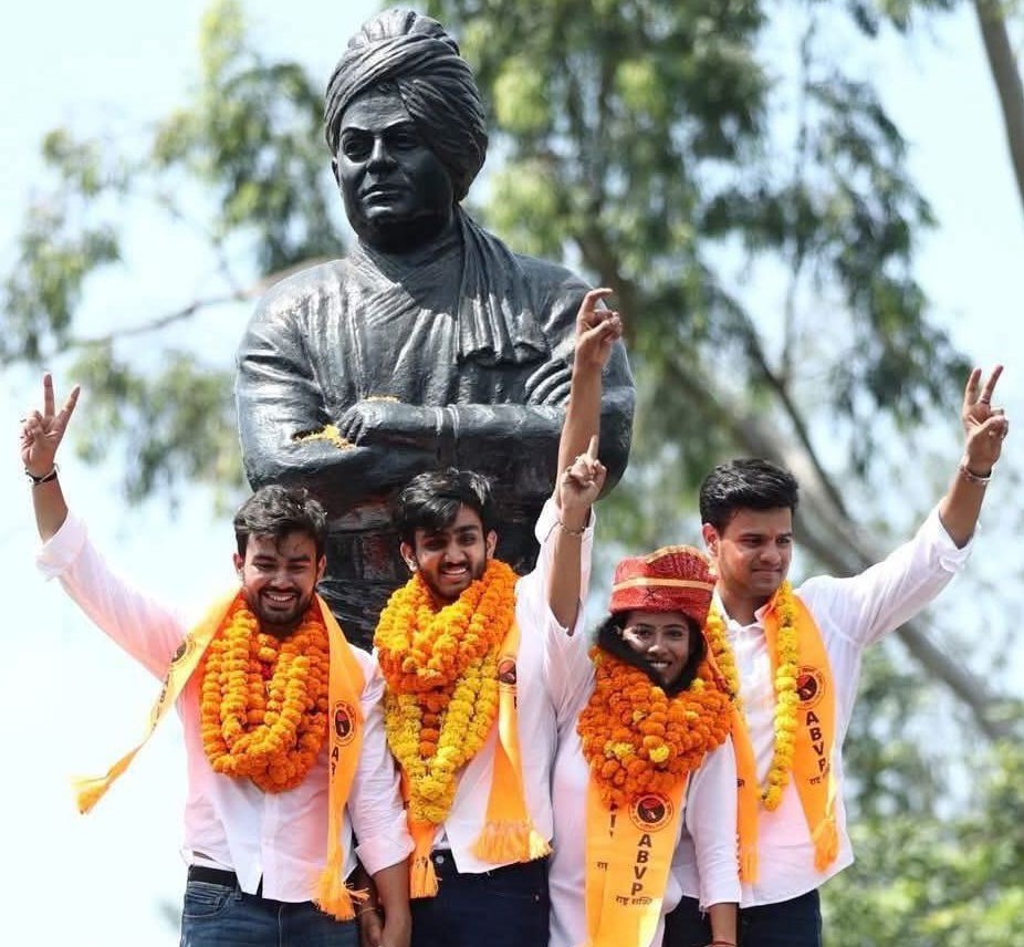 ABVP wins Big in DUSU Elections 2025